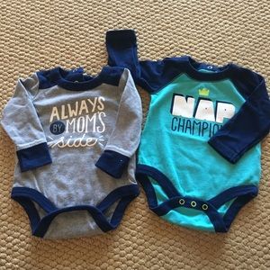 Newborn, 2 Cat & Jack long sleeved onesies!